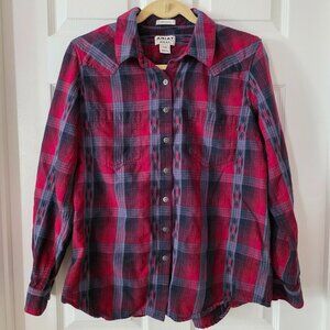 Ariat Women's Billie Jean Flannel Button Up Long-sleeved Shirt size Large